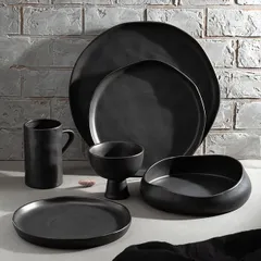 Тарелка «Шейд» керамика D=260,H=15мм черный, изображение 4