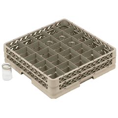 Секция для кассеты для бокалов 25S дополнительная (25 ячеек) полипроп. ,H=51,L=500,B=500мм серый