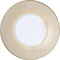 Saucer “Diamond”  bone porcelain  D=16cm  gold, white