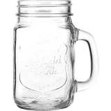 Beer mug “Jar” glass 450ml D=65,H=132,L=100mm clear.