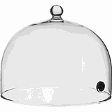 Cloche for fumigation  glass  D=25, H=21 cm  clear.