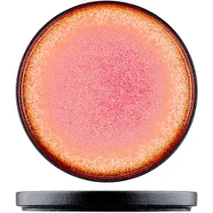 Тарелка «Агат» фарфор D=20см красный,черный