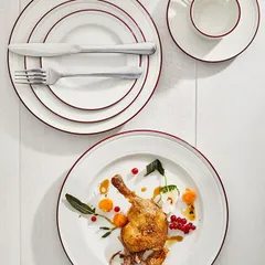 Кружка «Бид Марун Бэнд» фарфор 285мл белый,бордо, изображение 2