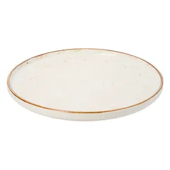 Тарелка «Крафт Вайт» с бортом фарфор D=285,H=13мм белый,коричнев., изображение 2