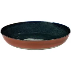 Deep dish  ceramics  D=21, H=4cm  blue, brown.