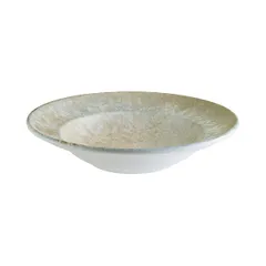 Тарелка глубокая «Луз» фарфор 400мл D=240,H=52мм серый,бежев., изображение 2