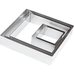 Confectionery mold “Square”  stainless steel , H=45, L=220, B=220mm  metal.