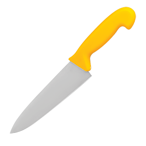 Нож поварской сталь ,L=410/260,B=45мм желт.,металлич.