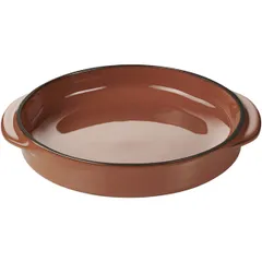 Блюдо «Карактэр» овальное керамика ,H=3,L=16,B=14см красный,коричнев.