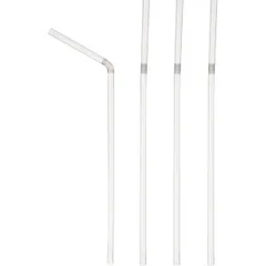 Трубочки со сгибом[1000шт] полипроп. D=5,L=210мм прозр.