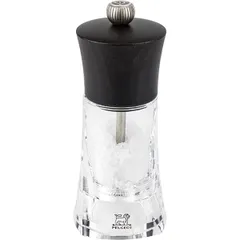 Мельница для соли «Олерон» металлический механизм акрил,бук D=6,H=14см прозр.,шоколад.