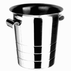 Ведро для шампанского сталь нерж. 3,5л D=23,5/13,5,H=20,5,B=20,5см металлич.