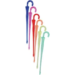 Skewers for canapés “Umbrella”[300pcs] polystyrene ,L=9cm multi-colored.