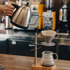 Чайник для приготовления кофе электрический сталь нерж.,пластик 0,7л 1,36Квт, изображение 4