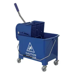 Container for cleaning on wheels, 2 compartments  polyprop. , H=47, L=44, B=22cm