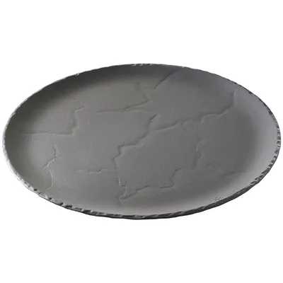 Блюдо для пиццы «Базальт» керамика D=32см черный,матовый, изображение 9
