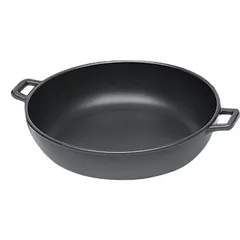 Sauté pan 2 handles  cast aluminum, anti-stick coating  D=32, H=75cm  black