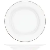 Тарелка «Идиллия» мелкая фарфор D=265,H=34мм белый,золотой