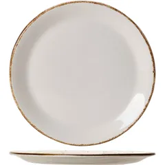 Plate “Brown Dapple” small  porcelain  D=280, H=17mm  white, brown.