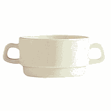 Чашка бульонная «Айвори» стекло 310мл D=100,H=55,L=150мм слон.кость