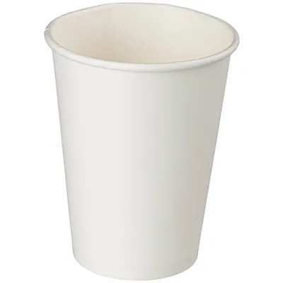 Стакан для горячих напитков одноразовый однослойный[50шт] бумага 300мл D=90,H=111мм белый, Количество (шт.): 50, Цвет: Белый, Объем по данным поставщика (мл): 300