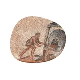 Тарелка «Месопотамия Османия» асимметричная фарфор ,L=33см коричнев.