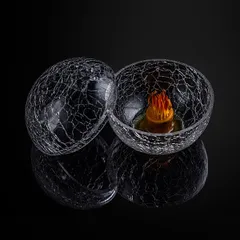 Салатник «Студия Ро» с крышкой «сфера» стекло 400мл D=12см прозр., изображение 4