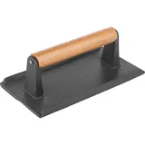 Пресс для гриля «Эмбер Каст Мэтт» чугун,дерево ,L=21,B=11см черный,св. дерево