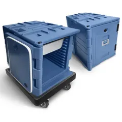 Термоконтейнер с фронтальной загрузкой полиэтилен ,H=62,L=65,B=45см синий, изображение 4