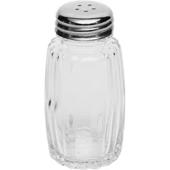 Pepper shaker glass, stainless steel 60ml D=35,H=80mm transparent,metal.