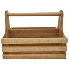 Подставка для мельниц для специй бук ,H=18,L=24,5,B=16,5см св. дерево, изображение 3