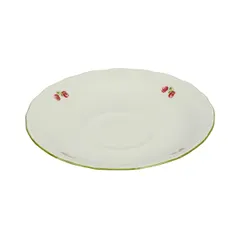 Блюдце «Верона Q0046» фарфор D=15см белый,зелен., изображение 2