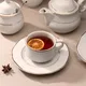 Блюдце «Афродита» фарфор D=16см белый,золотой, изображение 2