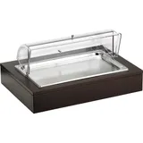 Станция буфетная с лотком для холодных закусок, цвет венге ,H=30,L=64,B=46см