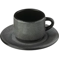 Coffee pair “Milky Way”  porcelain  80ml  D=98/60, H=47mm  graphic, black