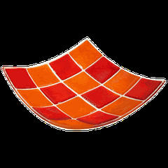 Блюдо сервировочное «Каро» ,L=30,B=30см оранжев.,красный