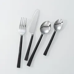 Ложка столовая «Концепт №3» сталь нерж. ,L=21см черный,серебрист., изображение 2