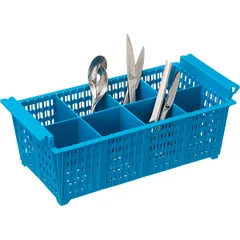 Кассета для столовых приборов «Проотель» без ручек 8 ячеек полипроп. ,H=12,L=42,B=21см голуб., изображение 2