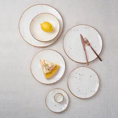 Тарелка «Париж» фарфор D=23см белый,коричнев., Диаметр (мм): 230, изображение 3