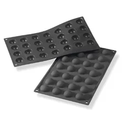 Форма для выпечки «Полусфера» [28 ячеек] силикон черный