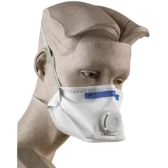 Protective mask with valve 10 pcs.  white