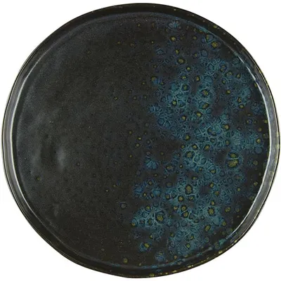 Тарелка «Фобос» мелкая керамика D=31см черный,синий
