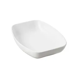 Rectangular dish  porcelain ,H=35,L=190,B=130mm white