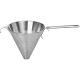 Chinese colander  stainless steel  D=18.5, H=16, L=39 cm  metal.