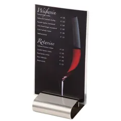 Stand for menu without base[3pcs] plastic ,H=2,L=20cm clear.