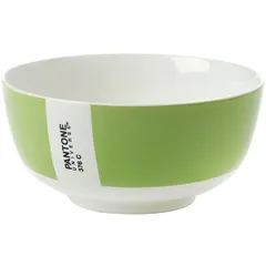 Salad bowl “Panton”  porcelain  400 ml  D=120, H=65mm  white, green.