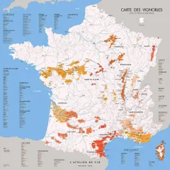 Буклет «Винная карта Франции» бумага ,L=57,B=57см разноцветн.