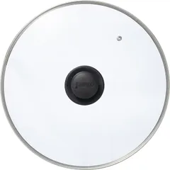 Крышка стекло,пластик D=32см прозр.,черный, изображение 2