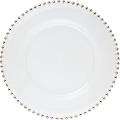 Тарелка «Гелиос» подстановочная стекло D=34см прозр.,платин.