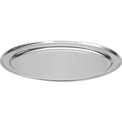 Oval dish  stainless steel , L=42, B=30cm  silver.